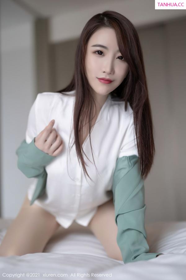 谢芷馨  宅男女神绯月樱 浅绿色的职业装第45张图片